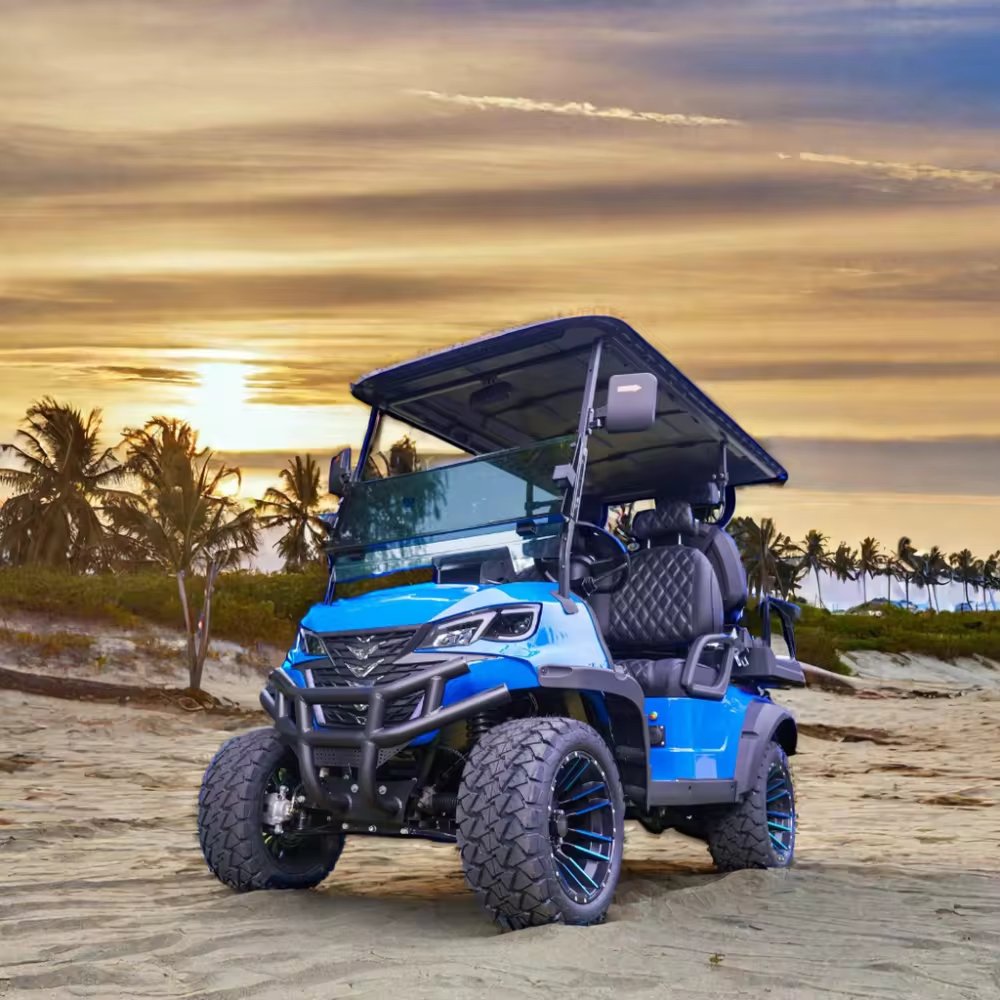 Tong Cai 4-Seater Electric Golf Cart with 48V Tongcai Ebike Lithium Battery 5KW Motor Long Travel Lift Kit Cooling System