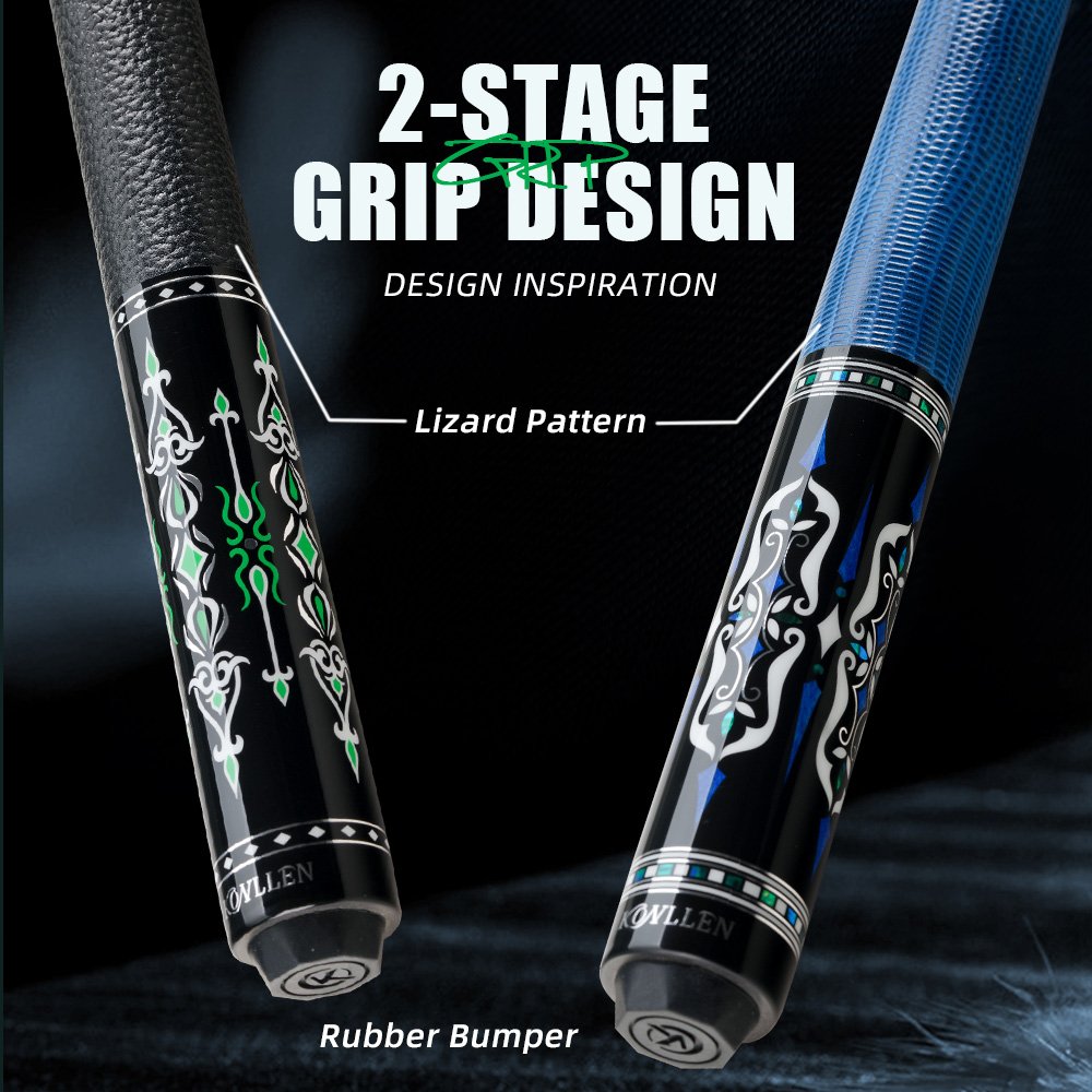 Konllen Billiard Amg Carbon Fiber Billiard Cue 12.5 mm Tip 3*8/8 Joint Pin Professional Cone Low Bias