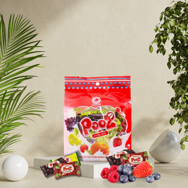 STRAWBERRY Flavor POOZ Jelly Candy Hot Selling Jelly Candy From HaiHaCo Since 1060