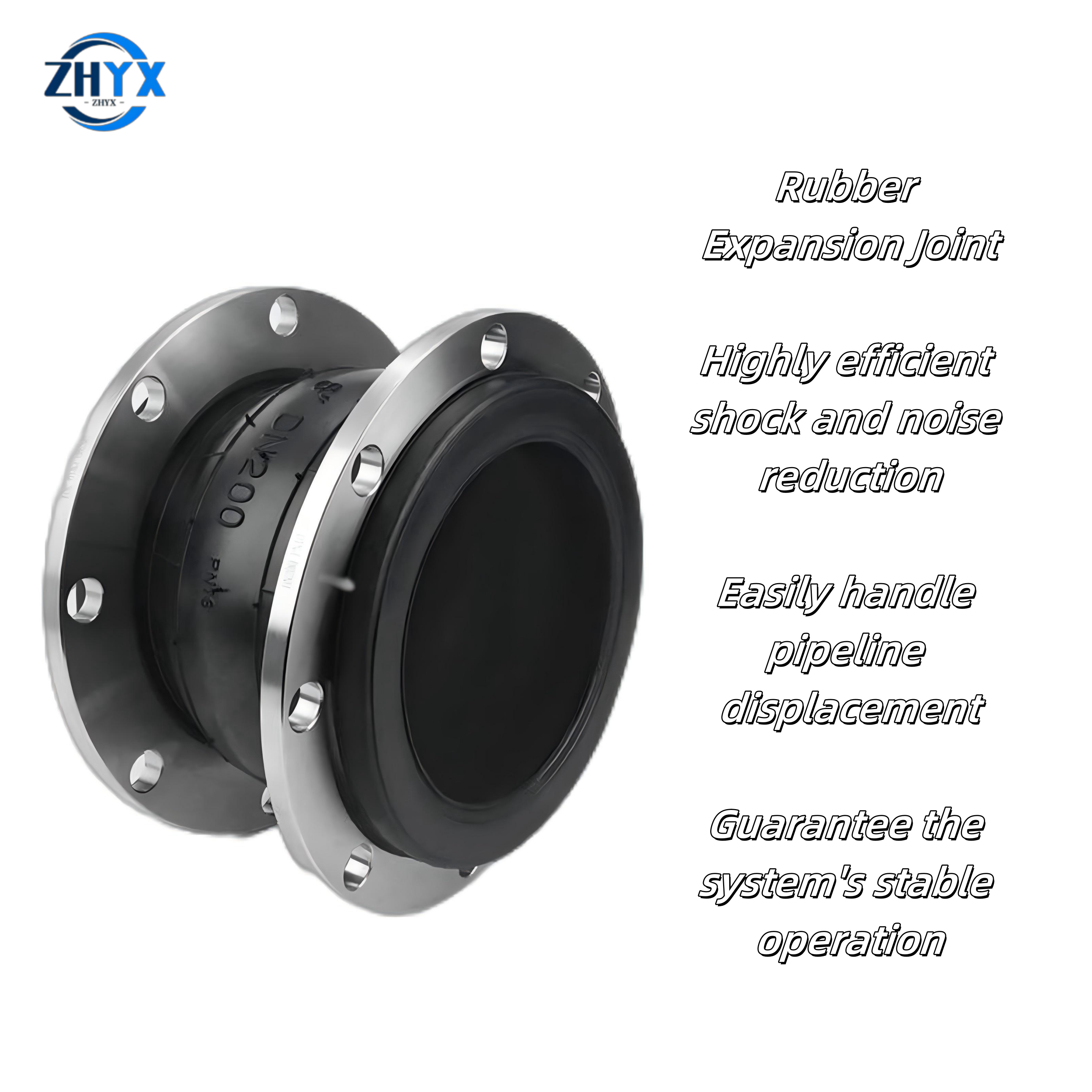 Stainless Steel Single Ball Rubber Expansion Joint Flexible Bellow Compensator Anti-Vibration Flange EPDM Rubber Swivel Joint