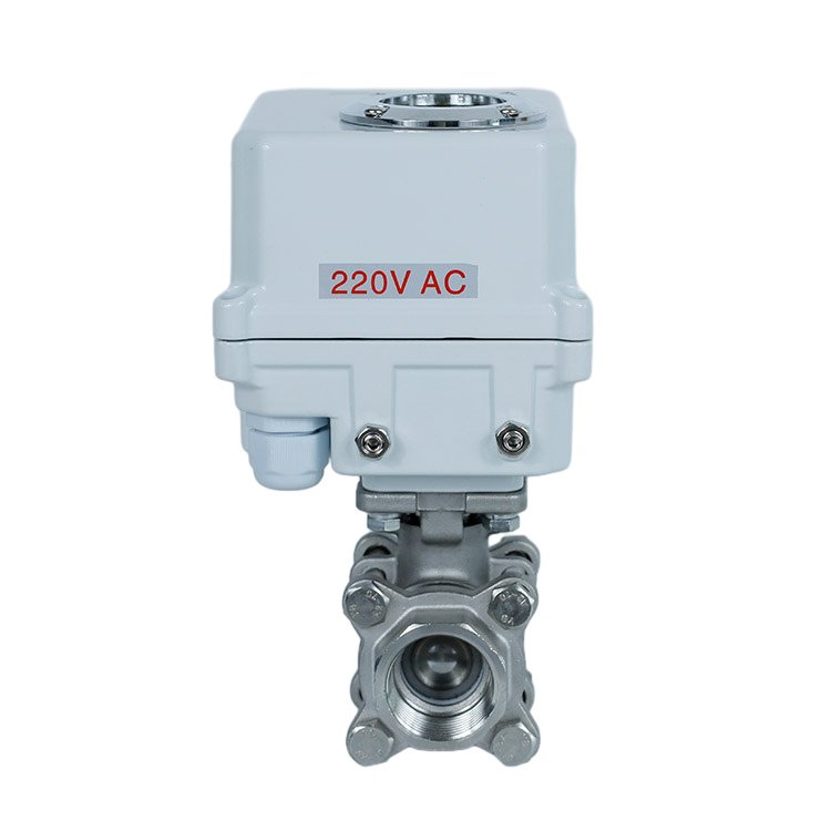 Electric Actuator Valve 2 Way Stainless Steel NPT BSP Threaded Joint 24v 230v Electric Actuator Motorized Large Flow Ball Valve