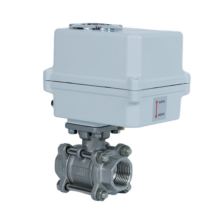 Electric Actuator Valve 2 Way Stainless Steel NPT BSP Threaded Joint 24v 230v Electric Actuator Motorized Large Flow Ball Valve