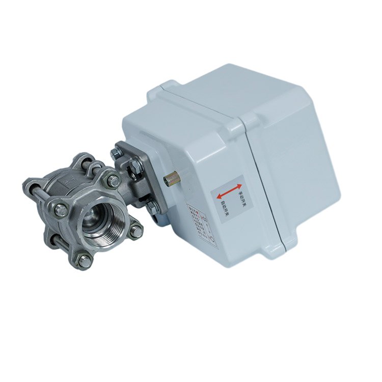 Electric Actuator Valve 2 Way Stainless Steel NPT BSP Threaded Joint 24v 230v Electric Actuator Motorized Large Flow Ball Valve