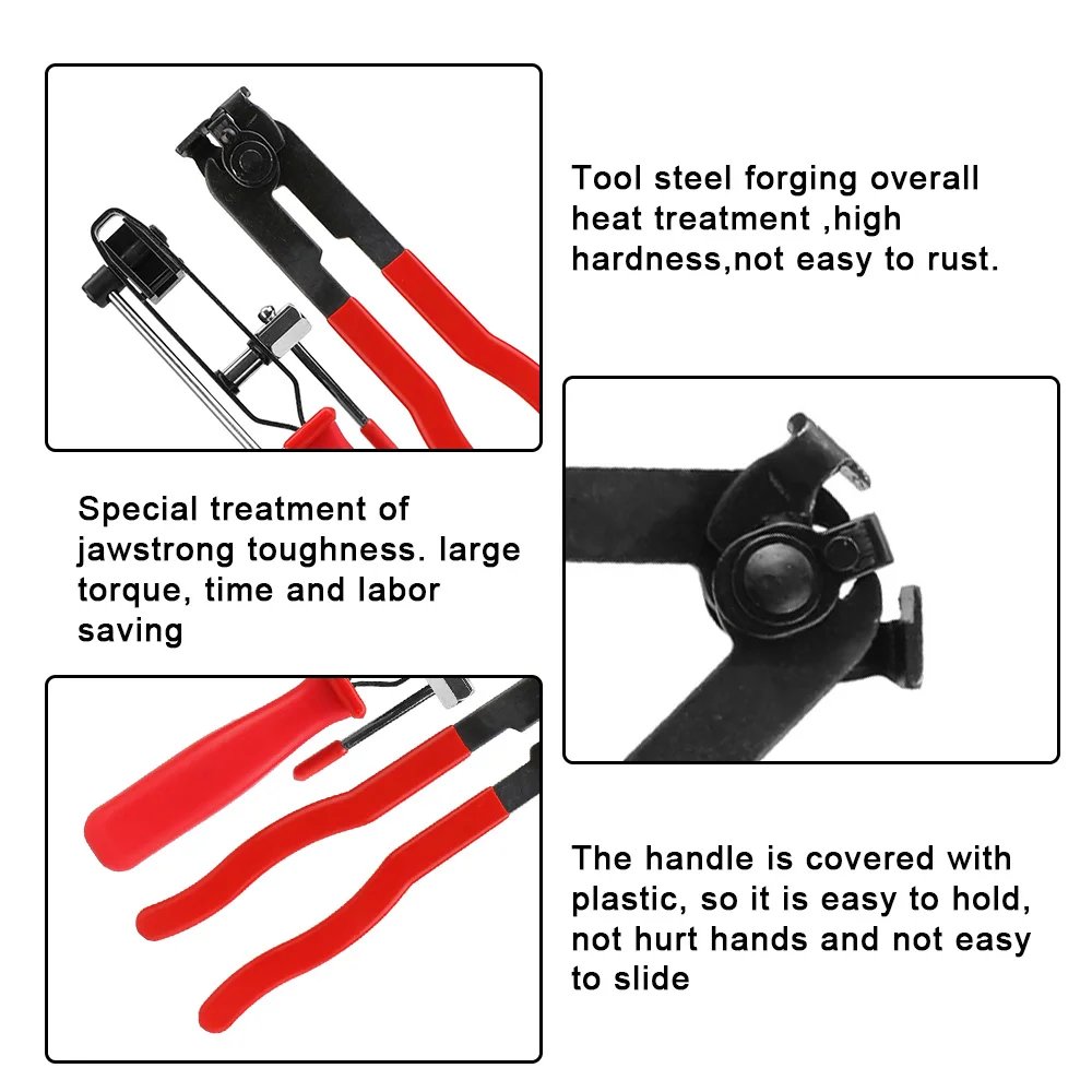 Durable Steel CV Joint Boot Clamp Pliers Kit Car Repairs Exhaust Pipe Fuel Filter Hand Installer Tool Car Banding Hand Tool