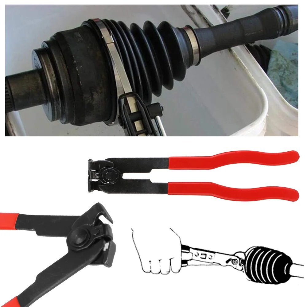 Durable Steel CV Joint Boot Clamp Pliers Kit Car Repairs Exhaust Pipe Fuel Filter Hand Installer Tool Car Banding Hand Tool