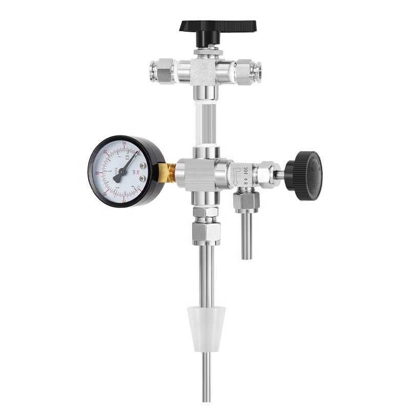 Counter Pressure Bottle Filler with Quick Joint Connector, Beer Bottling & Transfer Avoid Air Connect & Pressure Gauge (0-60psi)