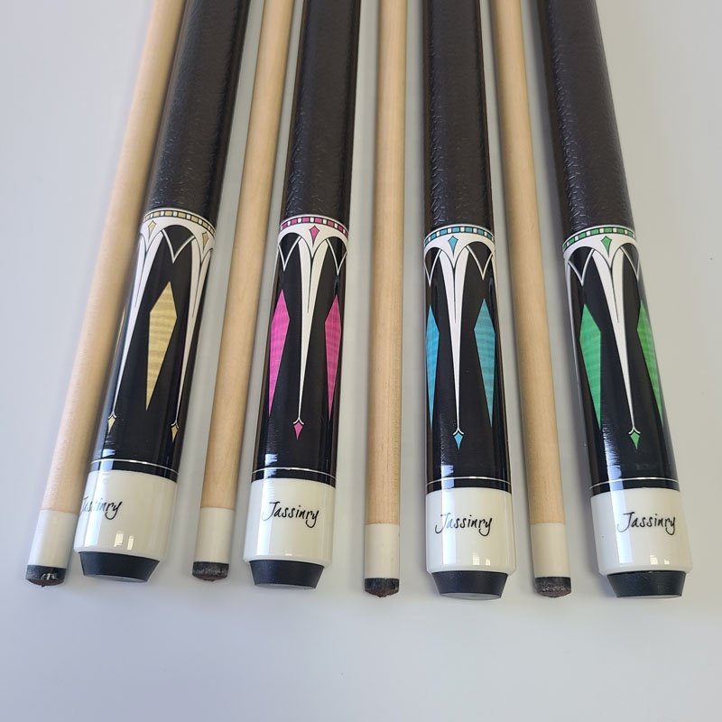 Hot Sale Jassinry New Arrival Pool Billiard Cues 4 Colors with 3/8-18 Pin Maple Wood Cheap 9-ball Pool Cue Stick Billiard Cue