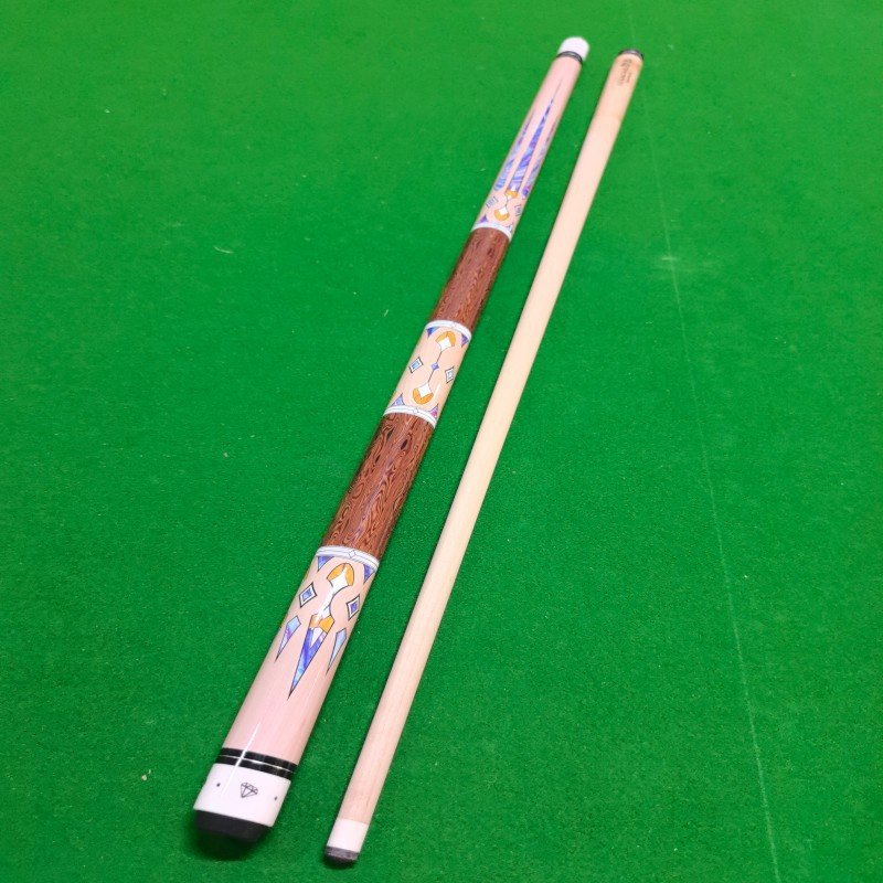 American Style 13mm Large Head 1/2 Maple Split Pole Cross-Border Export Fancy Nine-Ball Pool Cue Stainless Snooker Billiard Cues