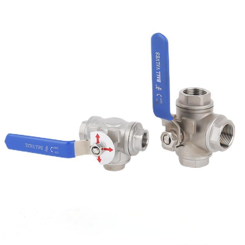 T/L Stainless Steel 304 316L Three-way Male/female Manual Ball Valve