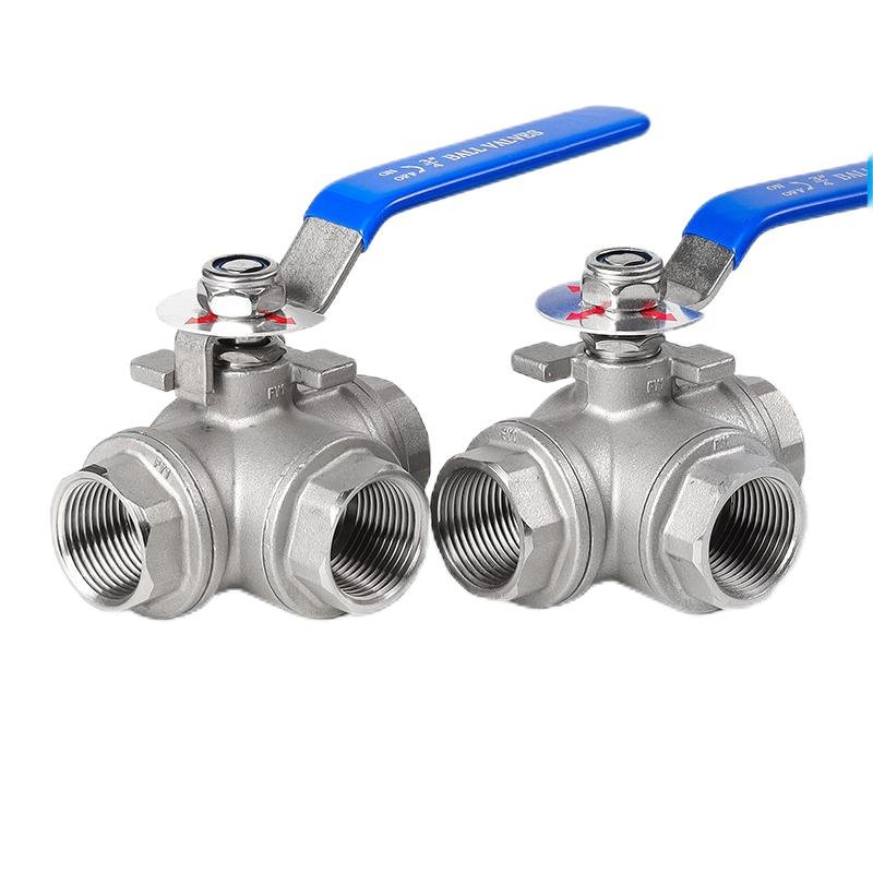T/L Stainless Steel 304 316L Three-way Male/female Manual Ball Valve