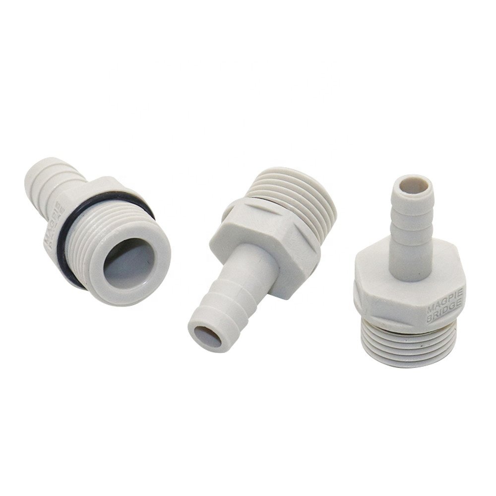 Plastic IBC Water Tank Fitting Connector Water Stop PVC Ball Valve 1/2 Inch Thread 8 10 12mm Hose Joint Adapter