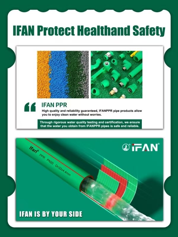 IFAN Factory Direct Free Sample ISO 15874 Polypropylene Plastics Plumbing Materials PPR Water Pipe and Fitting PPR Fittings