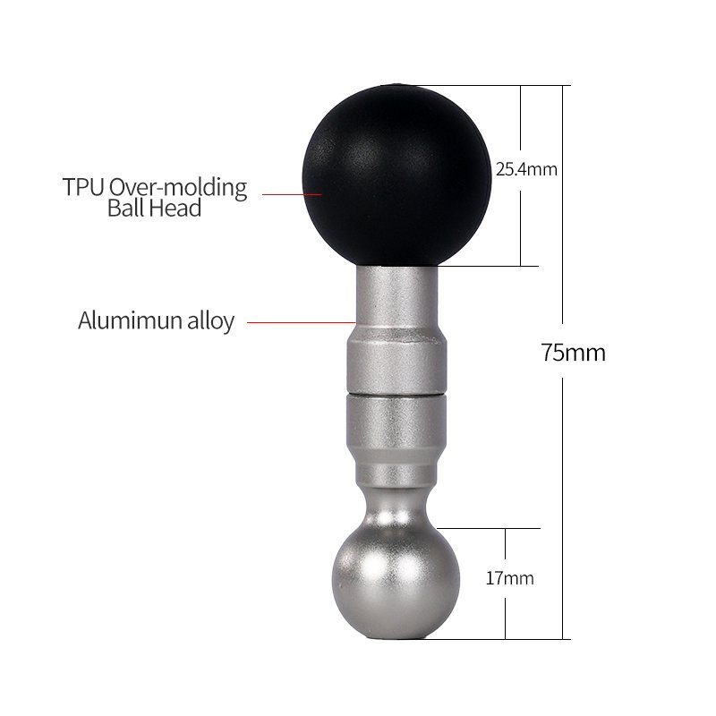 Wholesales Anti-slip TPU Ball Head Joint Ball Head Bolt Double Socket Arm Ball Head Mount Motorcycle Adapter Mount