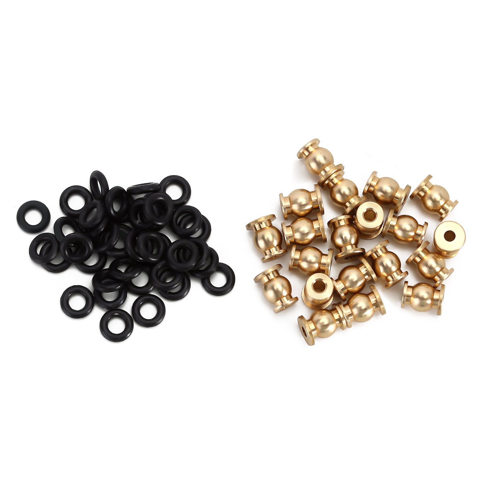 20PCS Aluminum or Brass Shock Links Joint Balls Pivot Balls with O-rings for 1/24 RC Crawler Car Axial SCX24 Upgrade