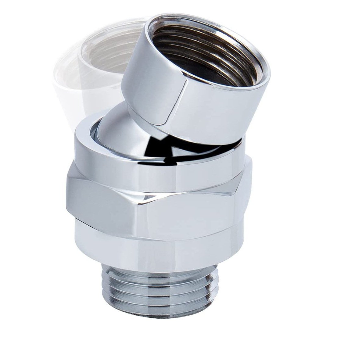 Brass Shower Connector Swivel Ball Joint Adjustable Shower Arm Extension Component Shower Adapter