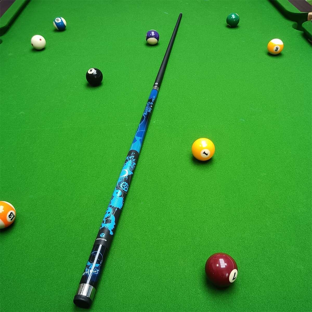 Guangdong Guangzhou Cue Stick Supplier Sell growsport Poinos Brand 1/2 Split Carbon Fibre growsport Pool Cue