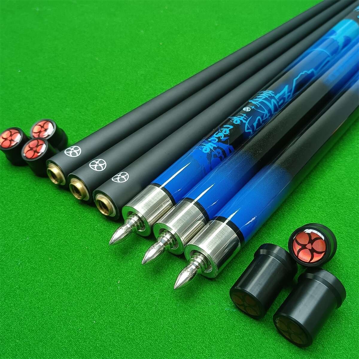 Guangdong Guangzhou Cue Stick Supplier Sell growsport Poinos Brand 1/2 Split Carbon Fibre growsport Pool Cue