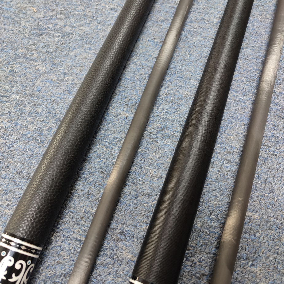 New Design High-tech Fiber Shaft Handmade 13mm Tip Leather Grip or Wire Line Grip Option Carbon Graphite Billiard Pool Cue Stick