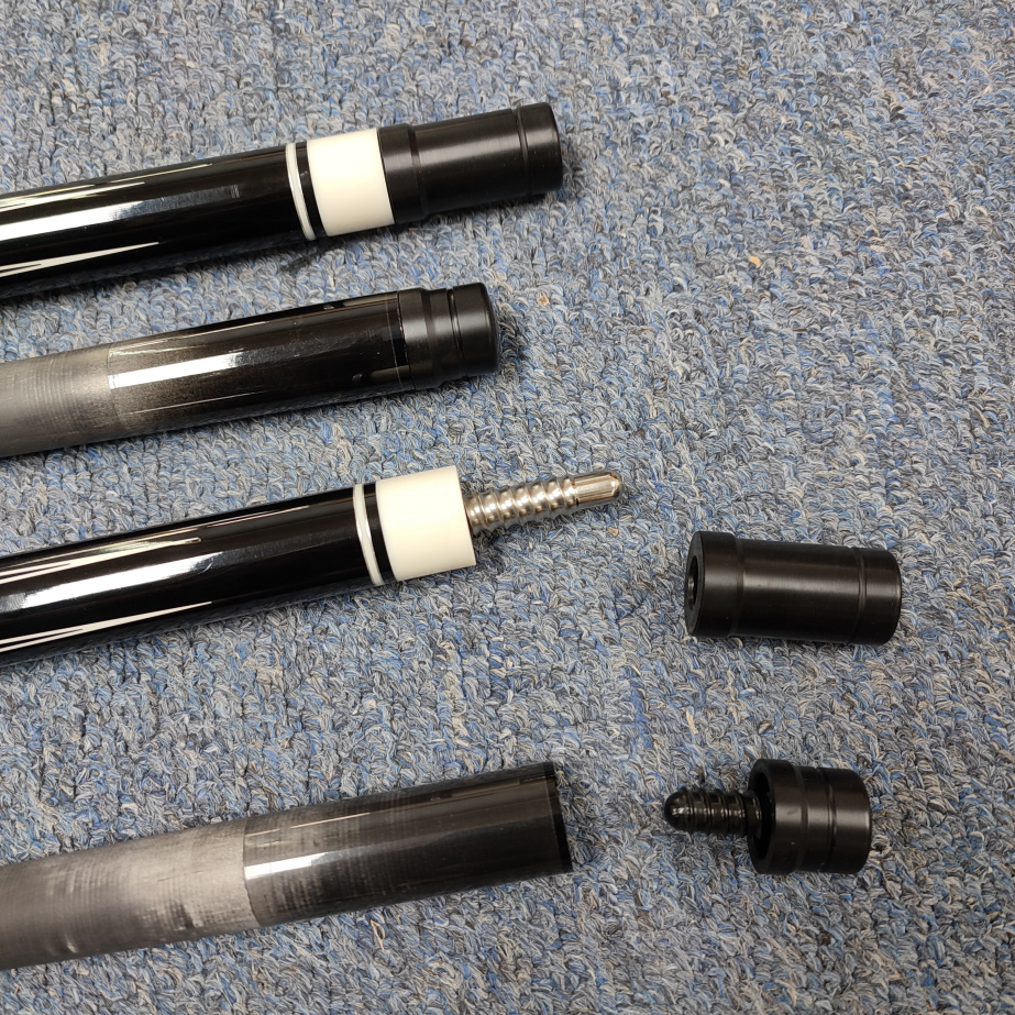New Design High-tech Fiber Shaft Handmade 13mm Tip Leather Grip or Wire Line Grip Option Carbon Graphite Billiard Pool Cue Stick