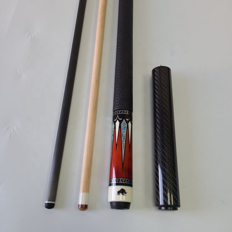 NEW Pool Carbon Cue Set 58inch+12.5mm Radial Pin Sticker Decal Hard Maple Wood with 2shafts Billiard Cues Stick for American