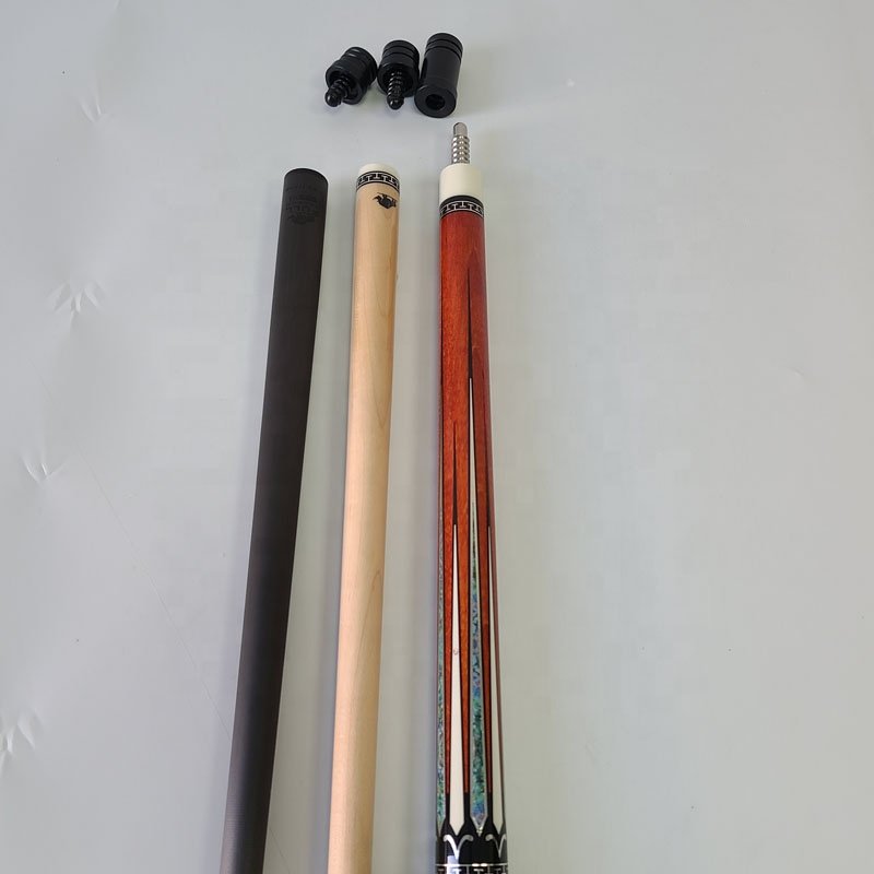 NEW Pool Carbon Cue Set 58inch+12.5mm Radial Pin Sticker Decal Hard Maple Wood with 2shafts Billiard Cues Stick for American