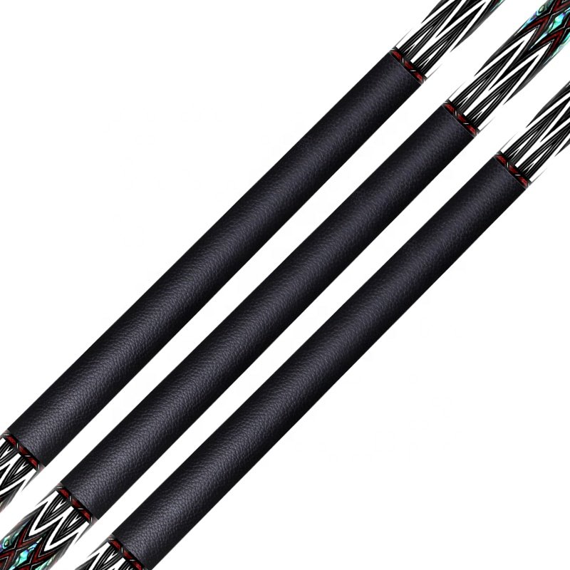 TQG-LC-085 1/2 Split 12..5mm with Multiple Designs Steel Joint and Label Maple Butt Billiards Cue Carbon Fiber Pool Cue