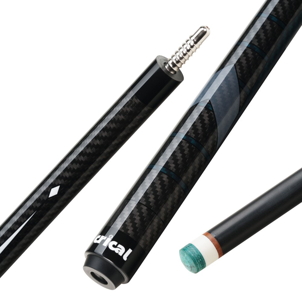 CRICAL CL-01 Carbon Fiber Pool Cue Stick Black Technology Low Deflection 12.4mm Tip 3 * 8/8 Joint Pin Professional 1/2 Billiard
