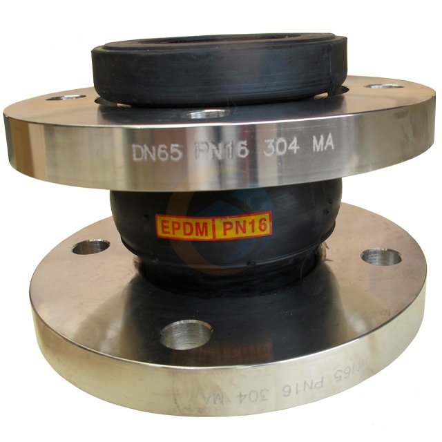 Single Ball Cast Iron Flanged Flexible Rubber Bellow Joint