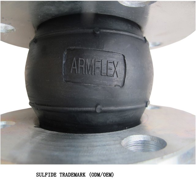 Single Ball Cast Iron Flanged Flexible Rubber Bellow Joint