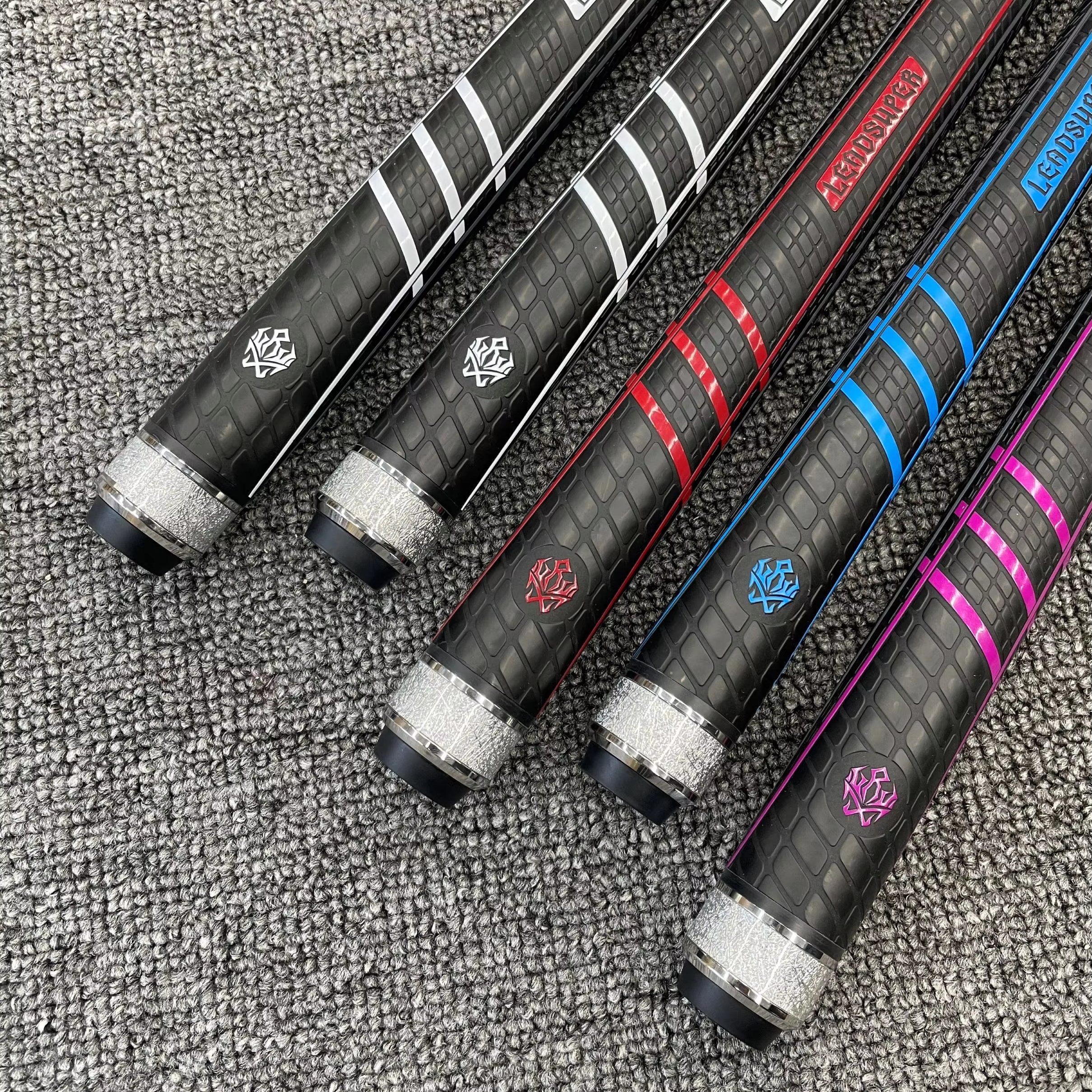 Leadsuper P14 Superior Real Carbon Fiber Shaft With12.5mm Tip and Uni-loc Joint 1/2 Billiard Pool Cue with Joint Protector