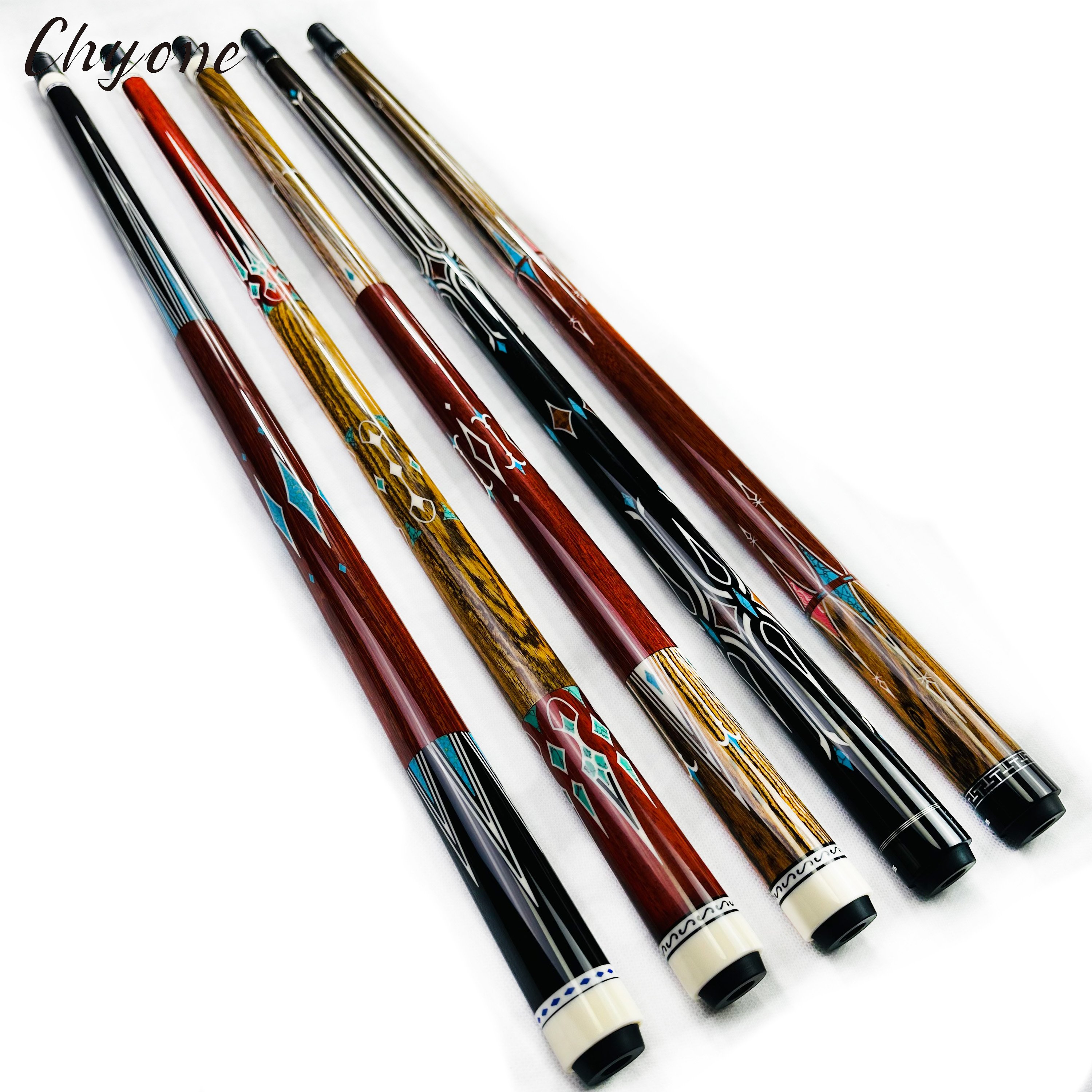 Billiard Cue Chyone Custom Abalone Shell Whole Inlay Carom Cues Canadian Hard Maple Straight Pool Cues
