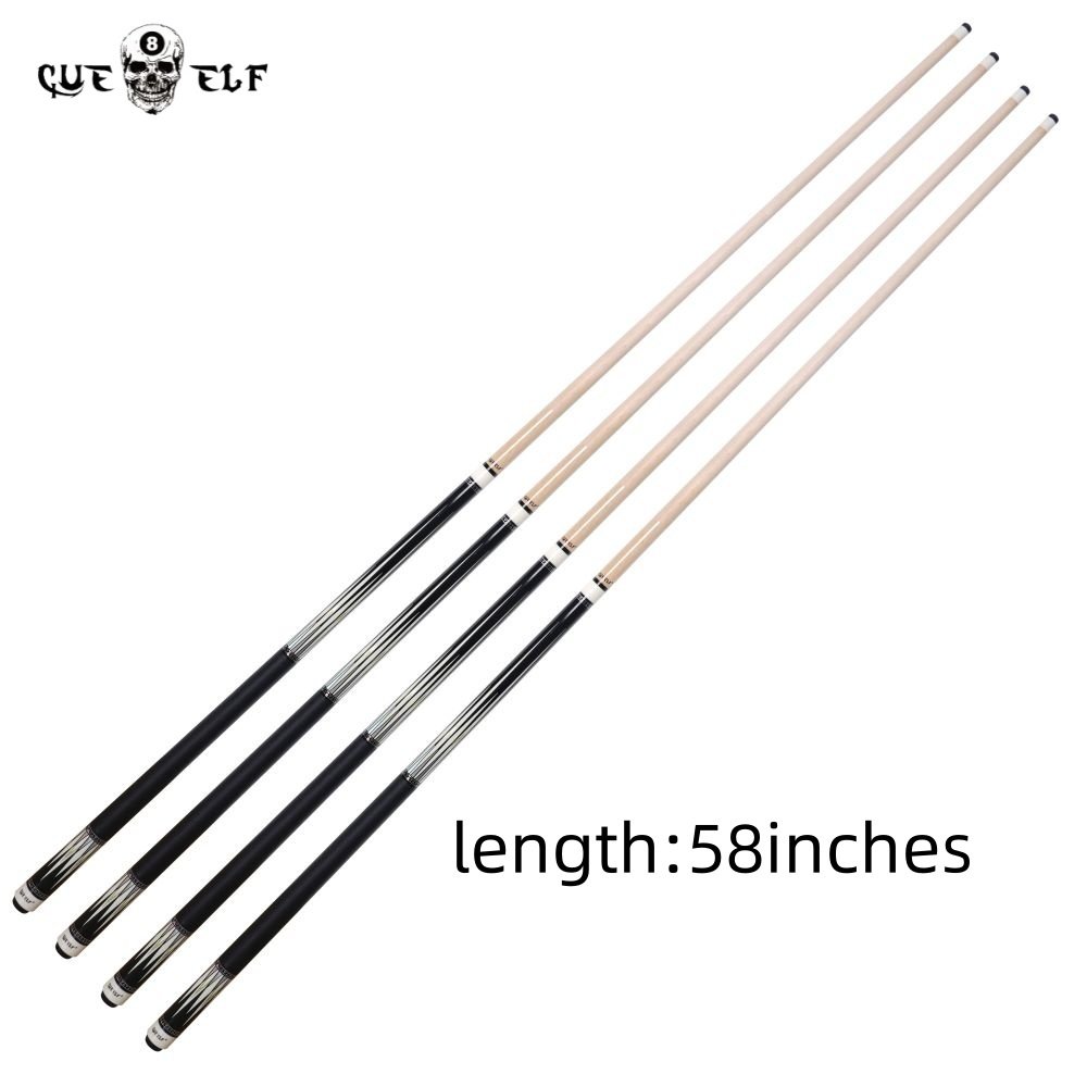 CUEELF Exquisite Billiard Pool Cue Stick Firm Linen Warp Hard Maple Shaft Standards 12.5mm Tip Size Radial Joint