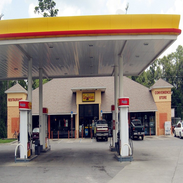 Steel Roof Shelter for Car Parking Structural Space Frame Steel Gas Station
