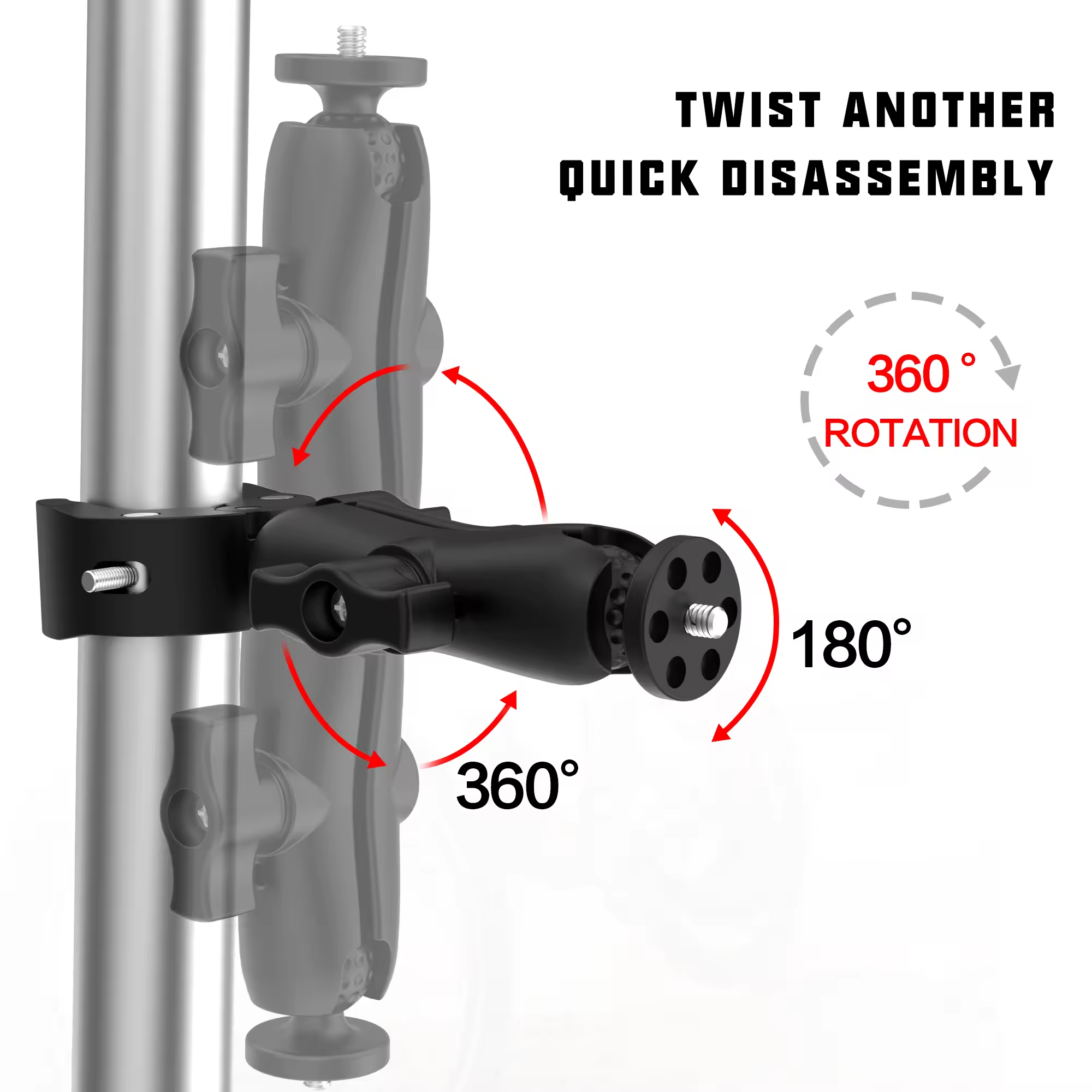 Super Clamp Camera Clamp Mount Monitor 360 Ball Head Magic Arm Double Ball Head Adapter for Canon Nikon DSLR Camera