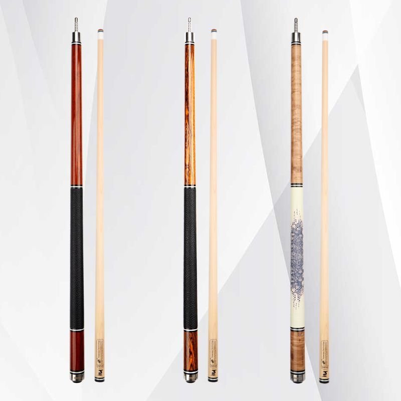 High Quality Chinese 8-ball American 9-ball High-end Billiard Cue Predator with Genuine Leather Grip and Mirror Finish Paint