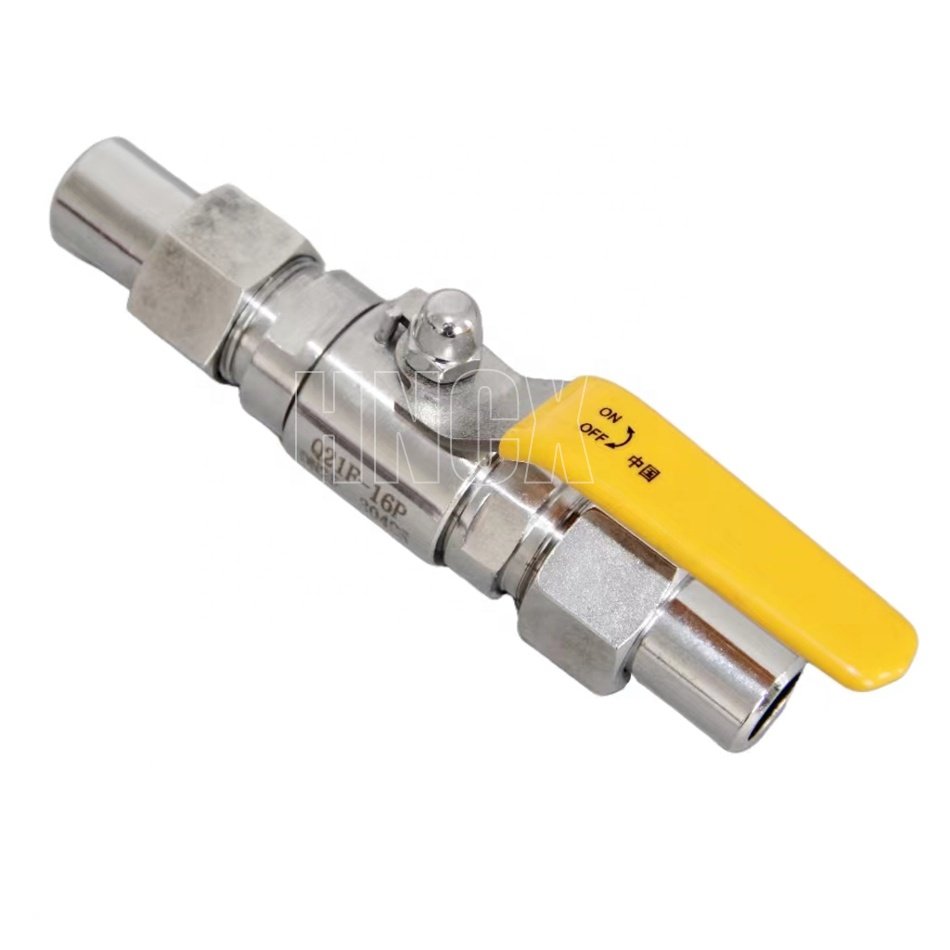 Q21F-64P Stainless Steel Welded air Source Ball Valve High Temperature Resistant External Thread Joint Butt Welding Ball Valve