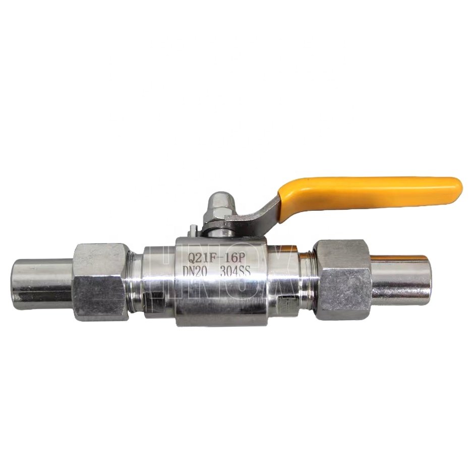 Q21F-64P Stainless Steel Welded air Source Ball Valve High Temperature Resistant External Thread Joint Butt Welding Ball Valve