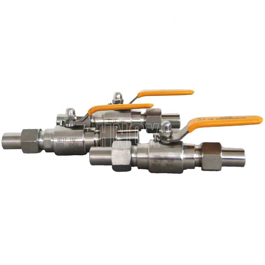Q21F-64P Stainless Steel Welded air Source Ball Valve High Temperature Resistant External Thread Joint Butt Welding Ball Valve
