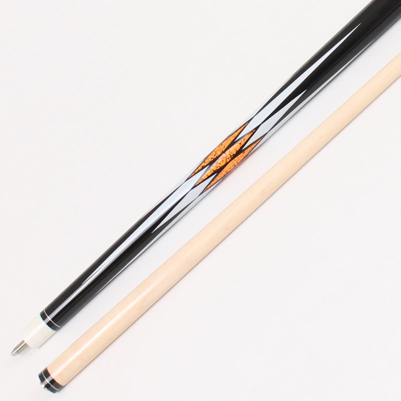 TQG-SX-068-4 Structure 13mm Big Head Pool Cue Stick Stainless Steel Joint with Carbon or Ebony Butt Sleeve Single Cue