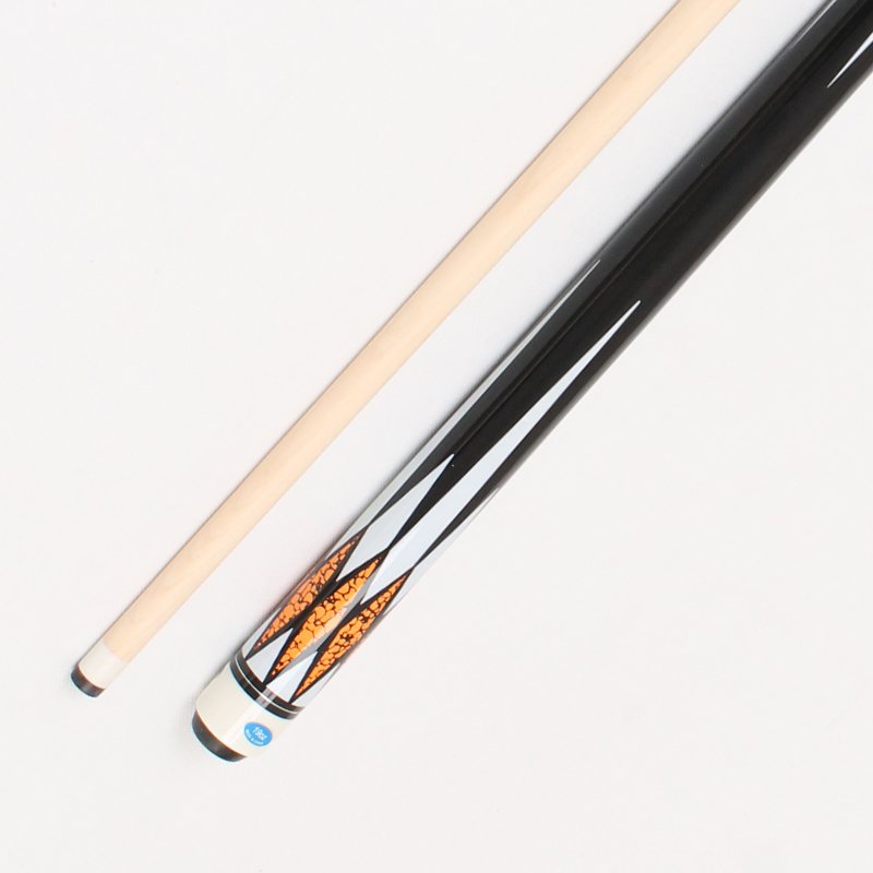 TQG-SX-068-4 Structure 13mm Big Head Pool Cue Stick Stainless Steel Joint with Carbon or Ebony Butt Sleeve Single Cue