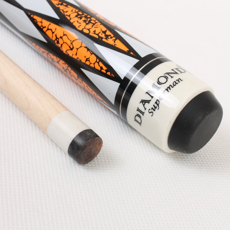 TQG-SX-068-4 Structure 13mm Big Head Pool Cue Stick Stainless Steel Joint with Carbon or Ebony Butt Sleeve Single Cue