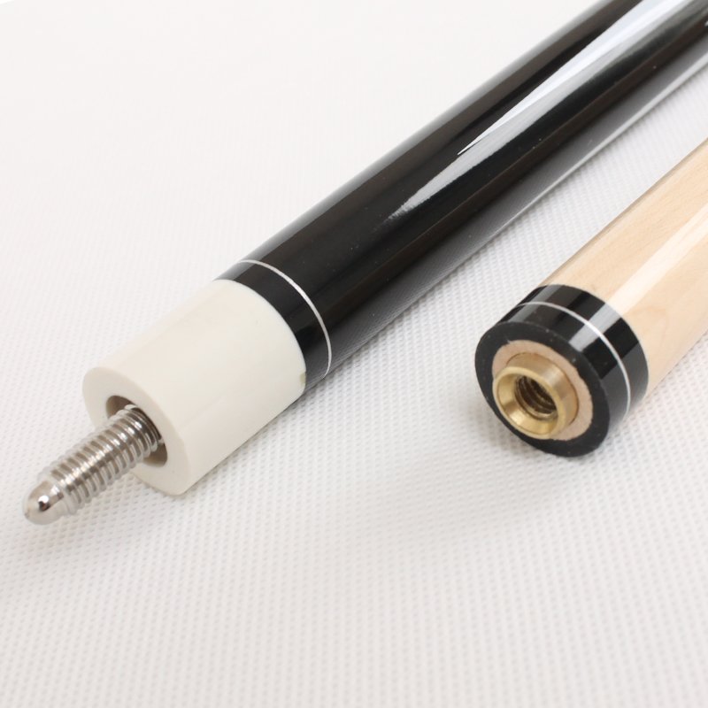 TQG-SX-068-4 Structure 13mm Big Head Pool Cue Stick Stainless Steel Joint with Carbon or Ebony Butt Sleeve Single Cue