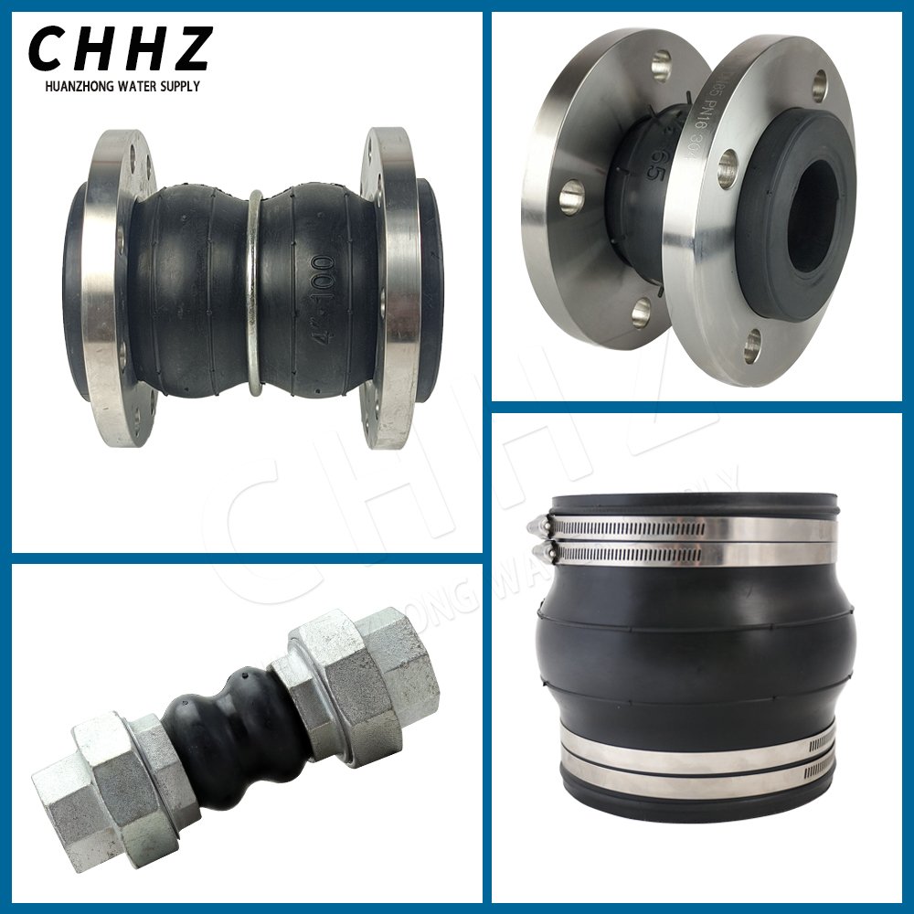 Factory Price Soft Connection Galvanized Union Type Rubber Expansion Flexible Joints