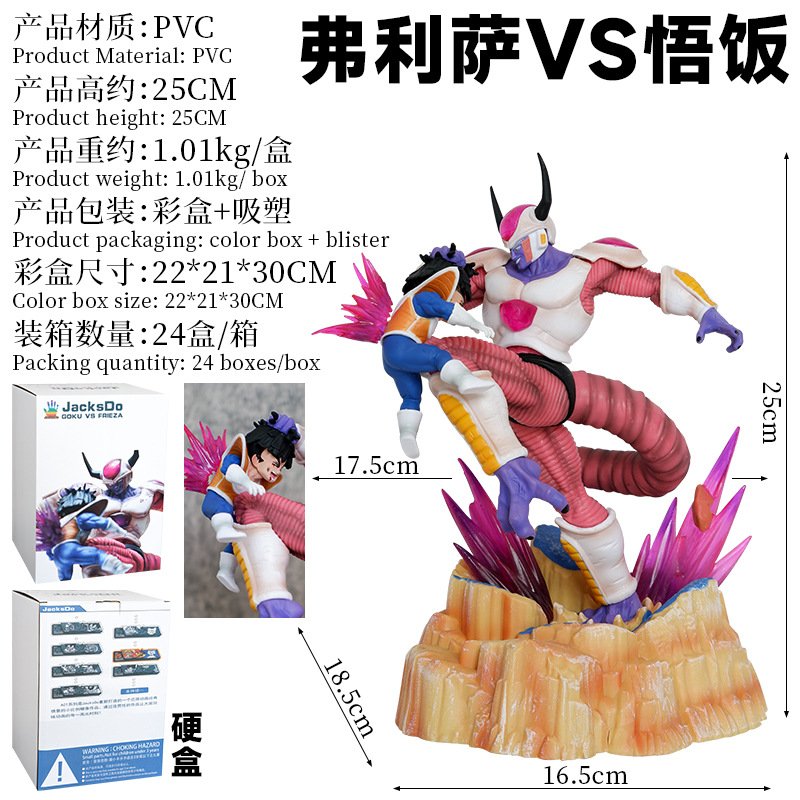 Newest Design High-quality Dragon-Balls Figure Joint Mobility Frieza VS Gohan Action Figures 25cm PVC Anime Figure Toys