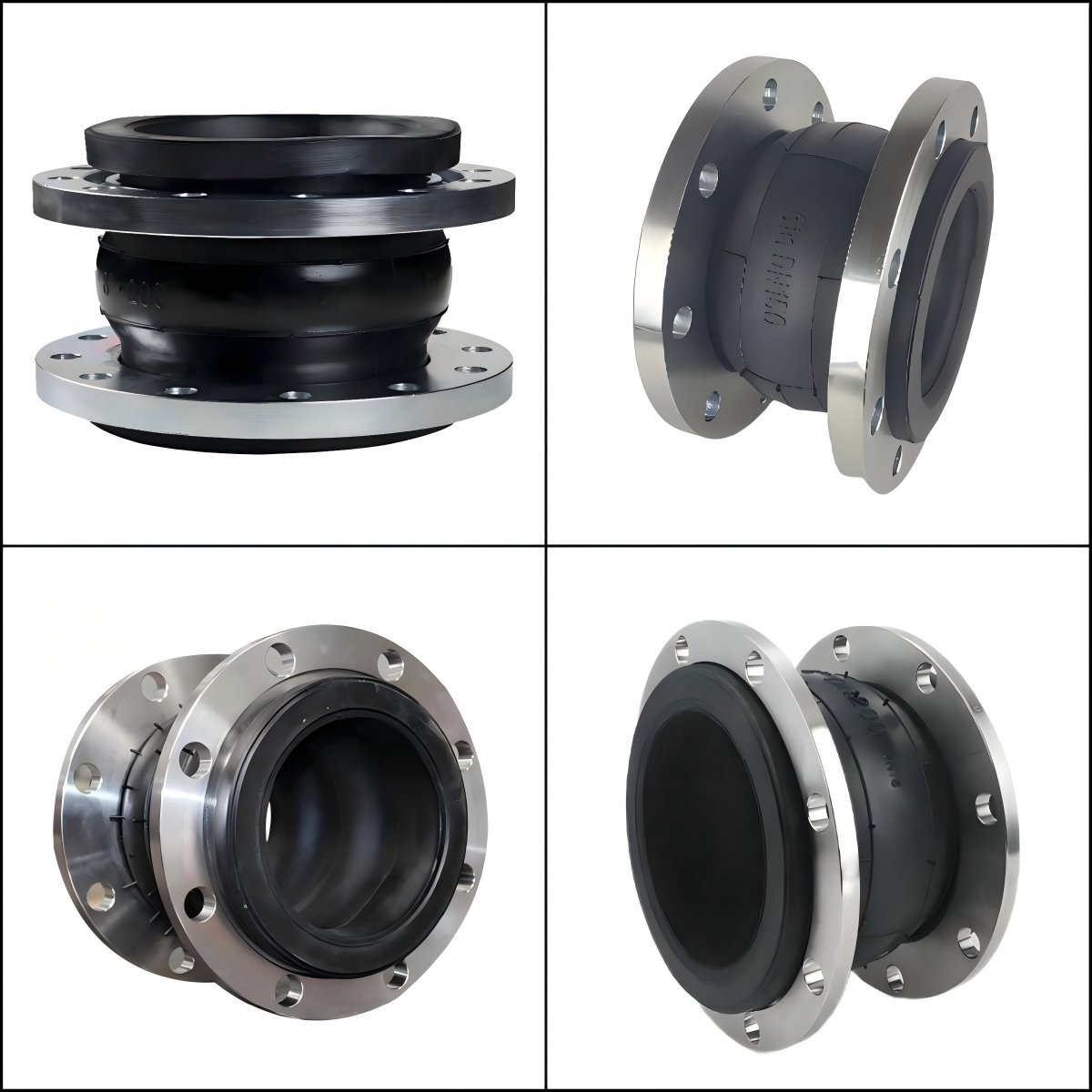 6-Inch ANSI DIN Carbon Steel Flanged EPDM Bellow Flexible Rubber Joint with Galvanised Surface JIS Standard