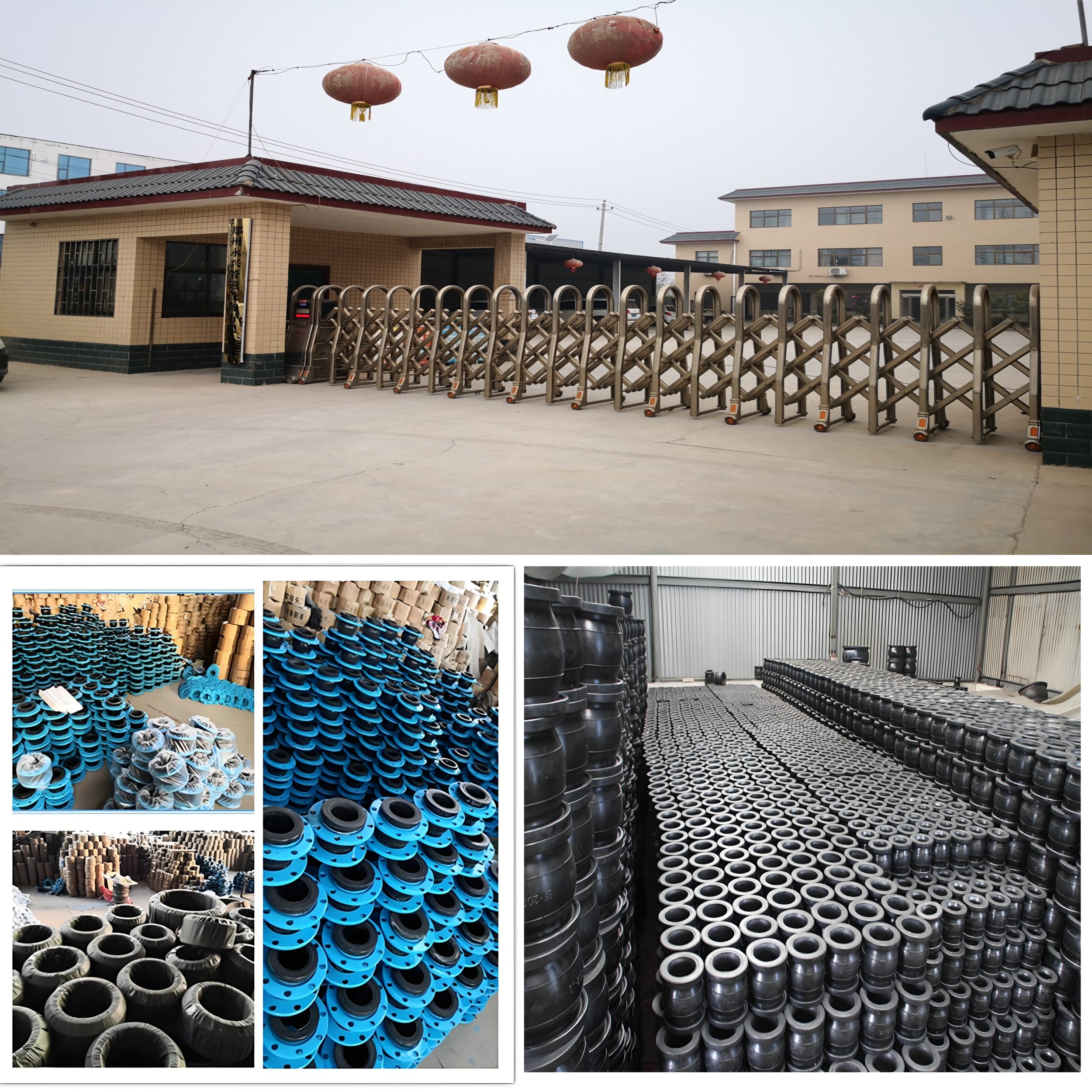 6-Inch ANSI DIN Carbon Steel Flanged EPDM Bellow Flexible Rubber Joint with Galvanised Surface JIS Standard