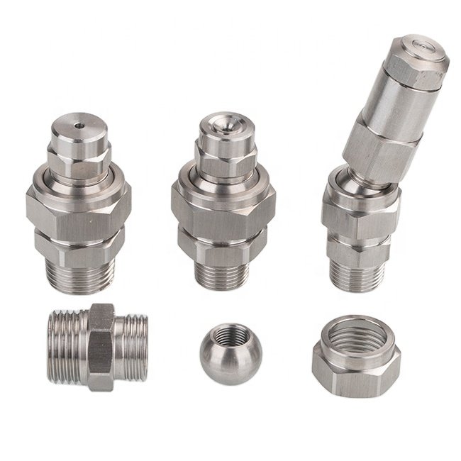 Stainless Steel Adjustable Swivel Nozzle Universal Seat Metal Ball Nozzle Accessories