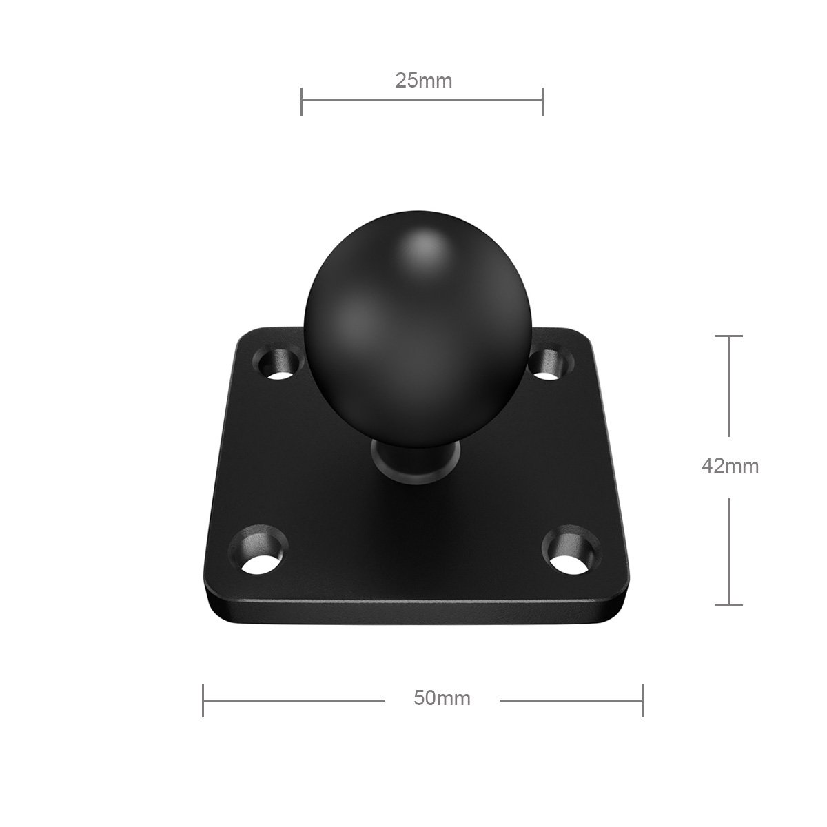1inch Ball Head Mount 25mm Ball Square Ball Base Motorcycle GPS Bracket Aluminum Equipment Holder AMPS Base Truck/Car Use