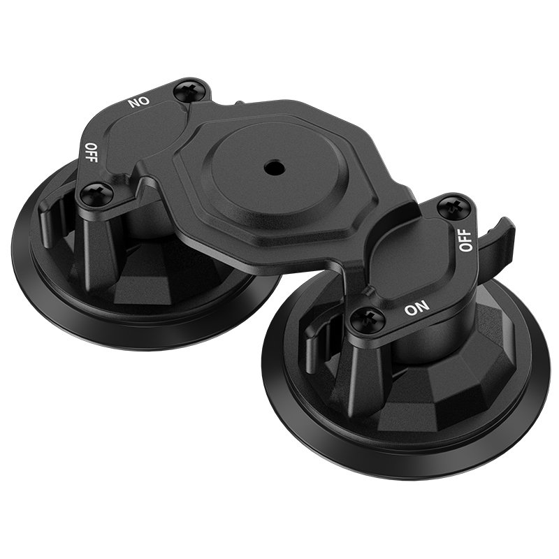 Twist Lock Heavy Duty Double Suction Cup Mount Universal Dual Suction Car Mount Holder with 1 Inch Rubber Ball Head