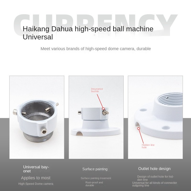 High-Speed Ball Machine Lifting Bracket DS-1663ZJ Aluminum Alloy Universal Ceiling Joint for Surveillance Accessories